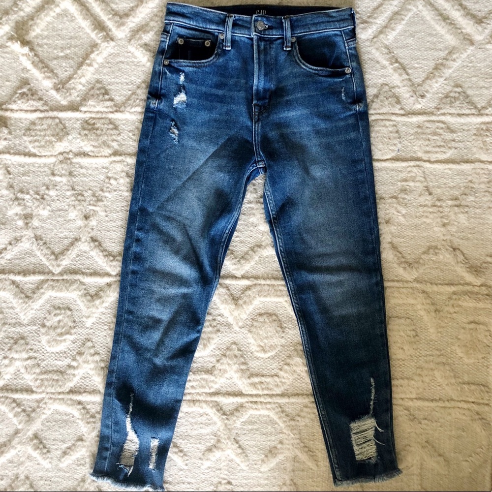 Gap True Skinny high waisted jeans